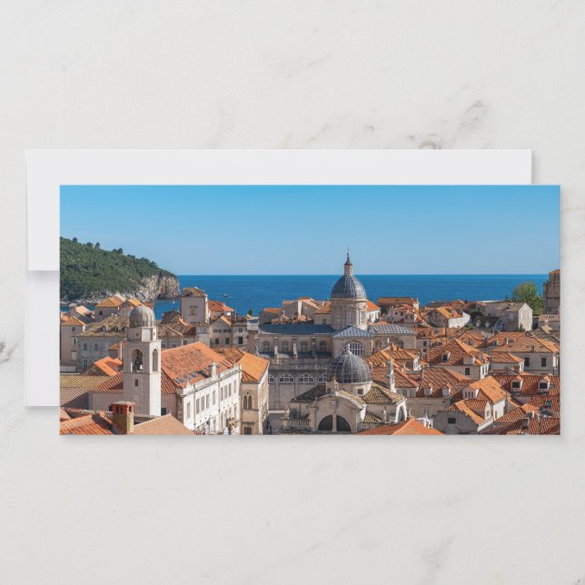 Carte De Remerciements Panorama de la ville de Dubrovnik - Croatie (Devant)