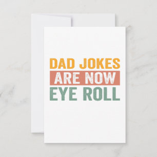 Carte De Remerciements Papa Blagues Are Now Eye Roll Funny Père Day Cadea