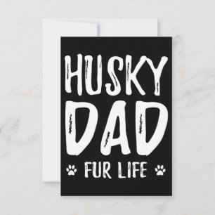 Carte De Remerciements Papa chien Husky à vie idée cadeau de propriétair