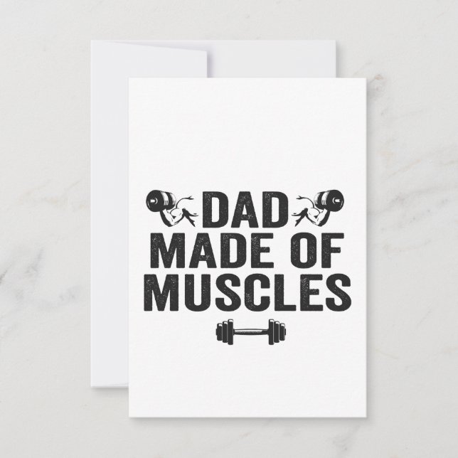 Carte De Remerciements Papa Fabriqué de Muscles Drôle Fitness Père Cadeau (Devant)