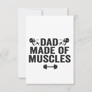 Carte De Remerciements Papa Fabriqué de Muscles Drôle Fitness Père Cadeau