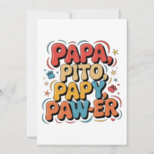 Carte De Remerciements Papa Pito Pappy Pawer