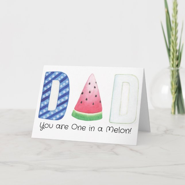 Carte De Remerciements Papa un dans un melon (Devant)