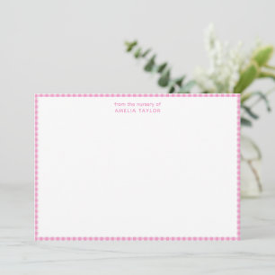 Carte De Remerciements Papeterie personnalisée de la nurserie avec nom en