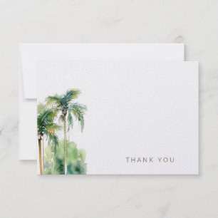 Carte De Remerciements Papier aquarelle tropical personnalisé de luxe