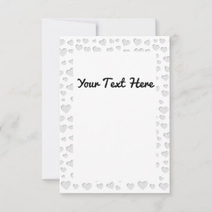 Carte De Remerciements Papier moulé en forme de coeur coupé