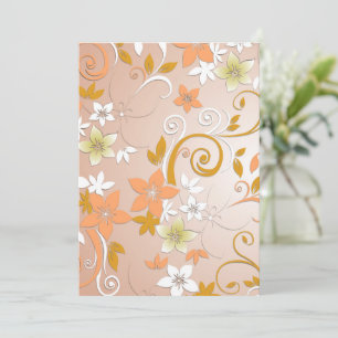 Carte De Remerciements papier peint fleurs 8