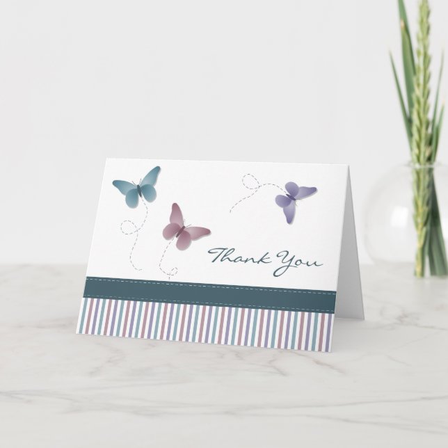 Carte de remerciements papillon (Devant)