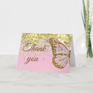 carte de remerciements papillon