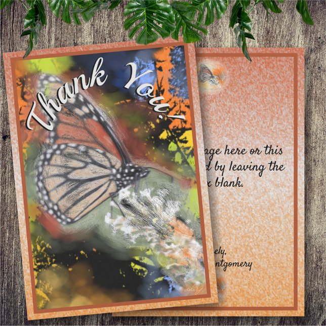 Carte De Remerciements Papillon Abstrait (Créateur téléchargé)