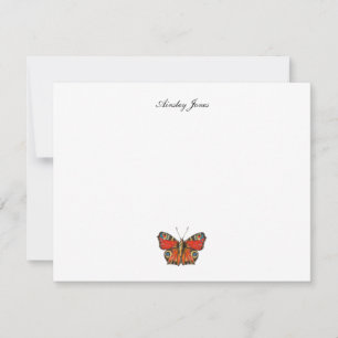 Carte De Remerciements Papillon aquarelle plat personnalisé