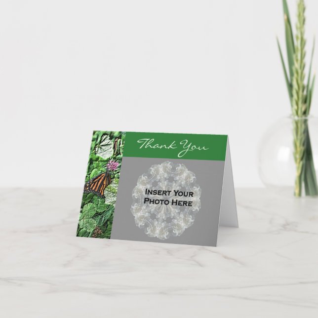 Carte De Remerciements Papillon Art Photo Personnalisée (Devant)