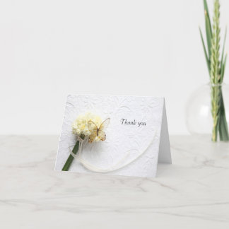 Carte De Remerciements Papillon sur bouquet de fleurs