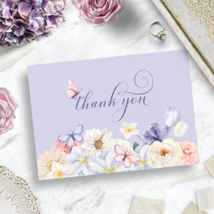 Carte De Remerciements Papillon Violet