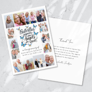 Carte De Remerciements Papillons Angels Collage Photo