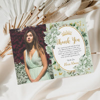Papillons floraux vintages Sage vert Quinceanera