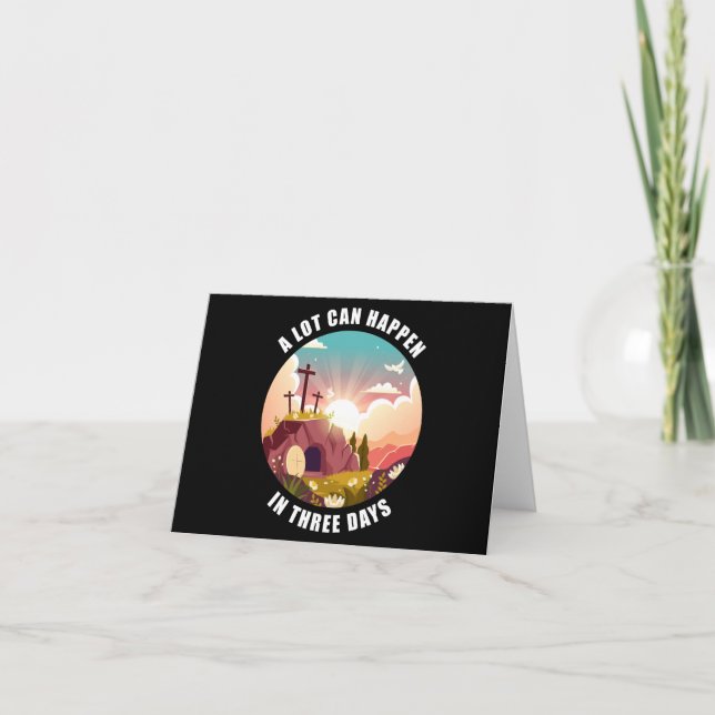 Carte De Remerciements Pâque Croix de Pâques de Jésus - Il peut arriver b (Devant)