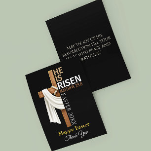 Carte De Remerciements Pâques personnalisé Il Est Ressuscité Joyeuses