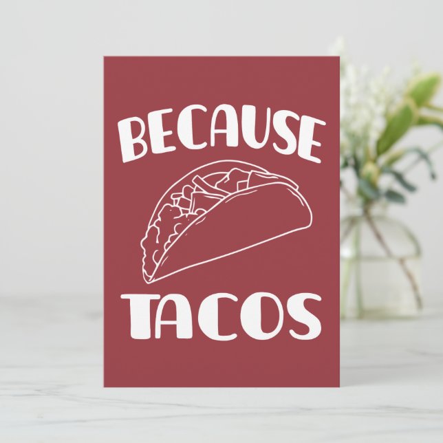 Carte De Remerciements Parce que Tacos (Debout devant)