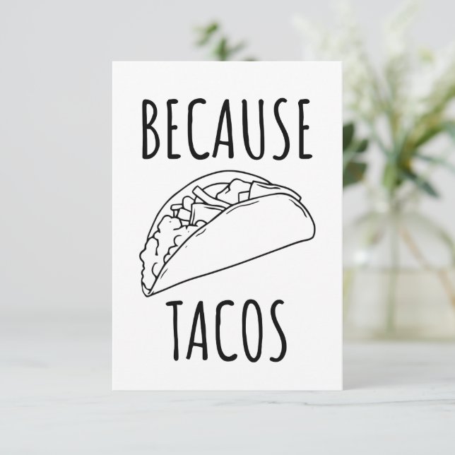 Carte De Remerciements Parce que Tacos (Debout devant)