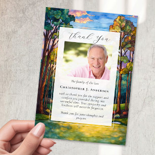 Carte De Remerciements Parcours de golf Photo Sympathy Funeral Memorial