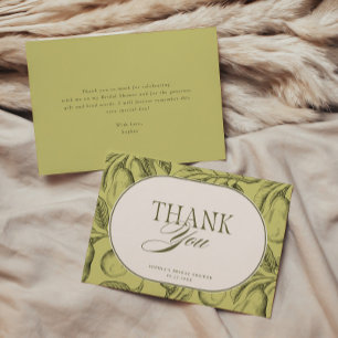 Carte De Remerciements Parfait Duo Vintage Mariage Thématique de la Poire