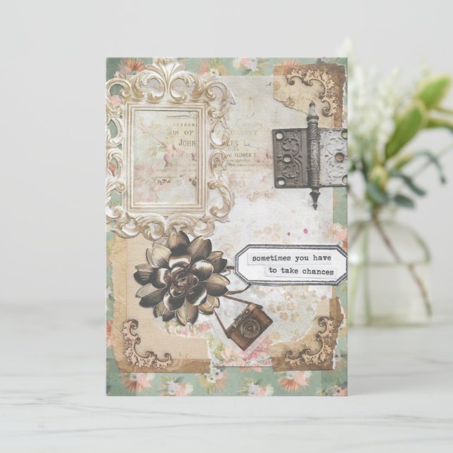 Carte De Remerciements Parfois, vous devez prendre des chances Inspirer c (Debout devant)