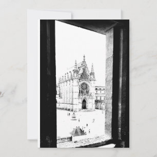 Carte De Remerciements Paris gothique. Sainte-Chapelle de Vincennes. Fran
