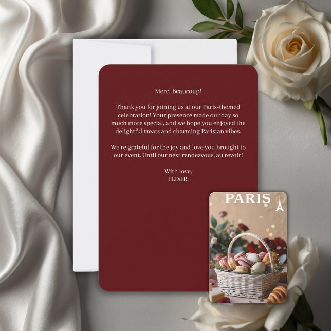 Carte De Remerciements Paris Patisseries Macarons Magazine (Créateur téléchargé)