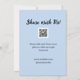 Carte De Remerciements Partagez votre image scannez le code QR ajoutez le