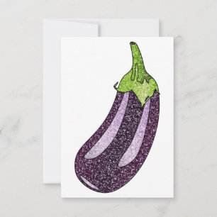 Carte De Remerciements Parties scintillant Eggplant