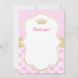 Carte De Remerciements Parties scintillantes roses d'or de notes de