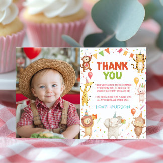 Carte De Remerciements Party Animals Birthday Photo