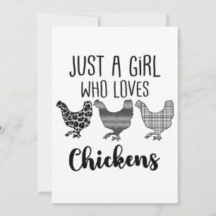 Carte De Remerciements Pas 1/2, Juste Une Fille Qui Aime Les Poulets, Drô