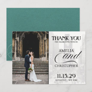 Carte De Remerciements Passeport de New York Turquoise