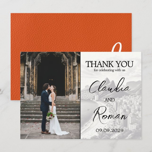 Carte De Remerciements Passeport d'Orange Brésil (Devant / Derrière)