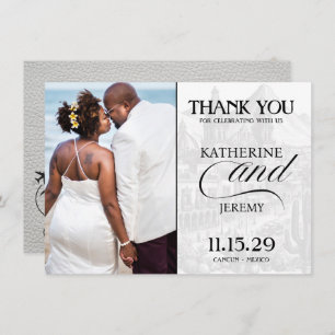 Carte De Remerciements Passeport du Mexique blanc