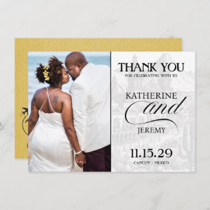 Carte De Remerciements Passeport du Mexique jaune