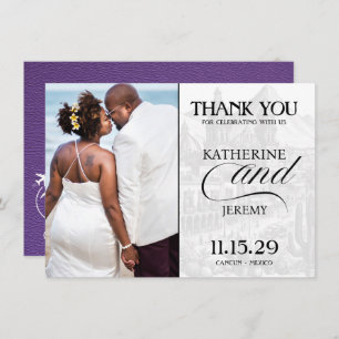 Carte De Remerciements Passeport du Mexique pourpre