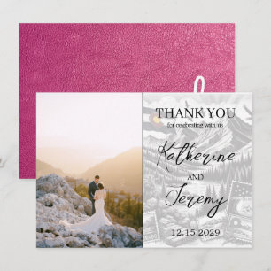 Carte de remerciements Passeport Magenta Colorado