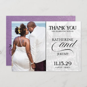 Carte De Remerciements Passeport Mexique Lavender