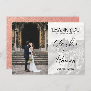 Carte De Remerciements Passeport rose Gold Brésil