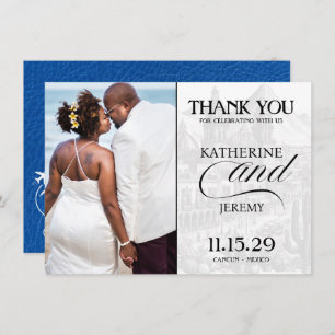 Carte De Remerciements Passeport Royal Blue Mexico