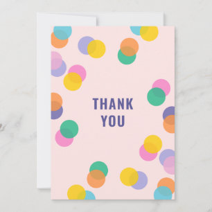 Carte De Remerciements Pastel Confetti Enfants
