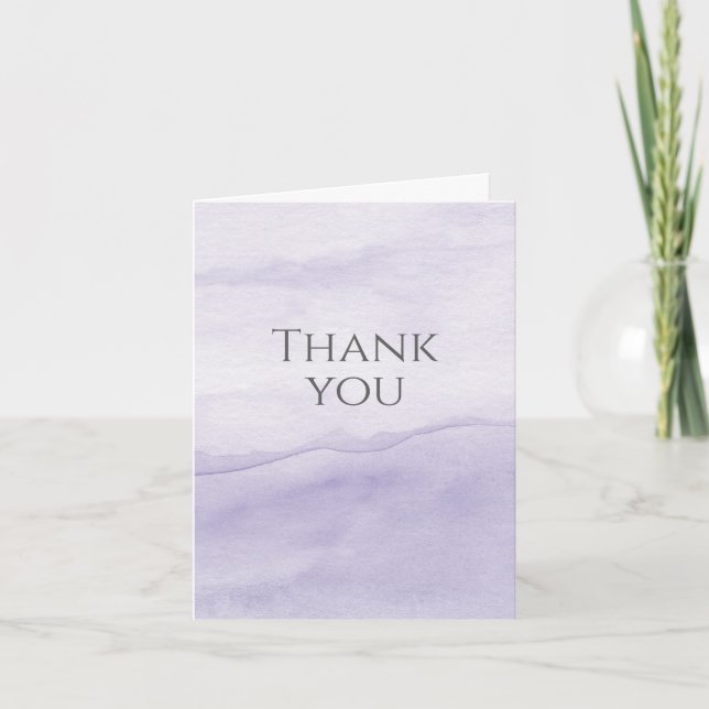 Carte De Remerciements Pastel Lavender Purple Aquarelle Art (Devant)