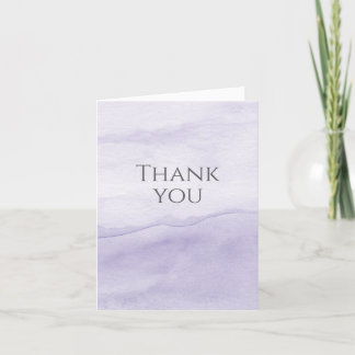 Carte De Remerciements Pastel Lavender Purple Aquarelle Art