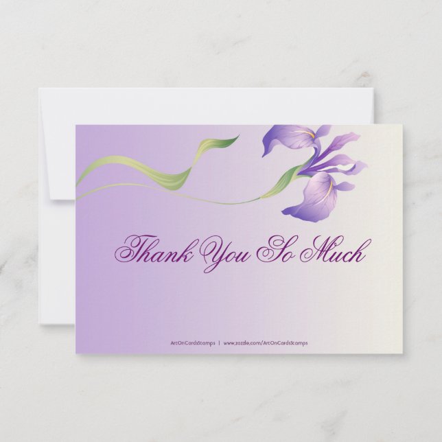 Carte De Remerciements Pastel Lavender Purple Fleur Spa naturel (Dos)