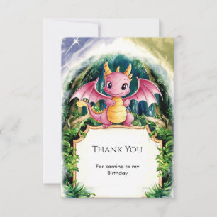 Carte De Remerciements Pastel Majestic Dragon Anniversaire