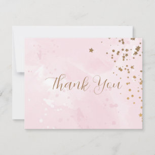 Carte de remerciements Pastel Pink Watercolor Mari