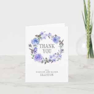 Carte De Remerciements Pastel Purple Watercolor Floral Thank You